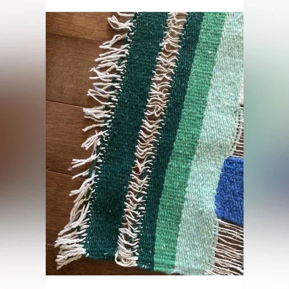 Wool Woven Multicoloured Tapestry Rug - Picture 11 of 11